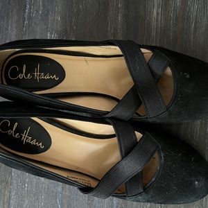 Cole Haan Nike air lyric black suede strappy pump